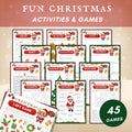 Christmas Activities & Games for Kids – Printable Holiday Worksheets, Classroom Games, I-Spy, Mazes, Crossword, Party Bundle PDF