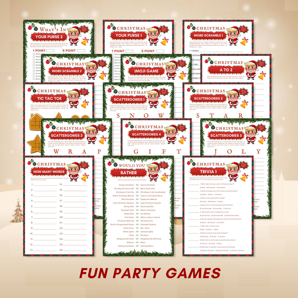 Christmas Activities & Games for Kids – Printable Holiday Worksheets, Classroom Games, I-Spy, Mazes, Crossword, Party Bundle PDF